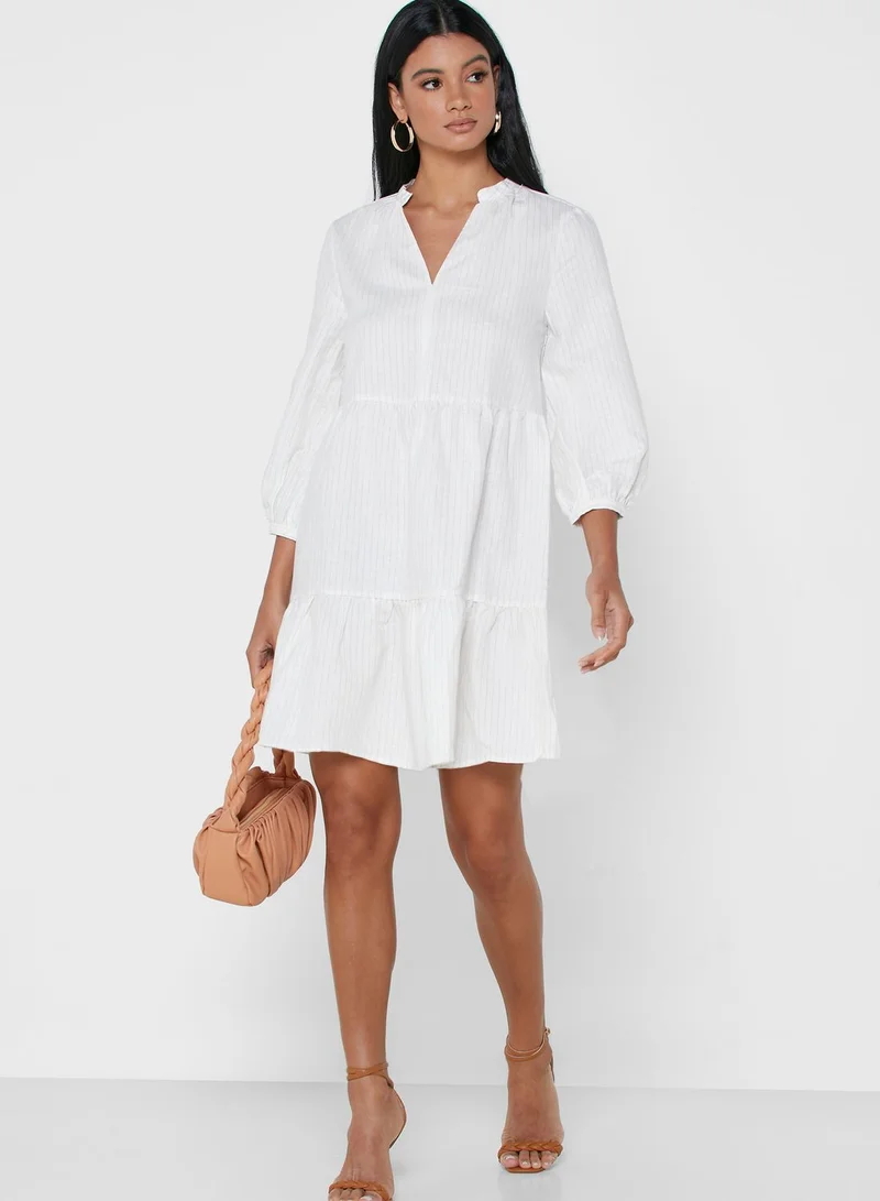 MANGO Stand Up Collar Mini Dress