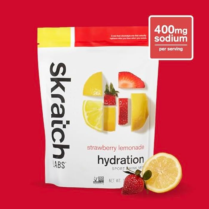 Skratch Labs Hydration Powder | Sport Drink Mix | Electrolytes Powder for Exercise, Endurance, and Performance | Strawberry Lemonade | 20 Servings | Non-GMO, Vegan, Kosher - Image 3