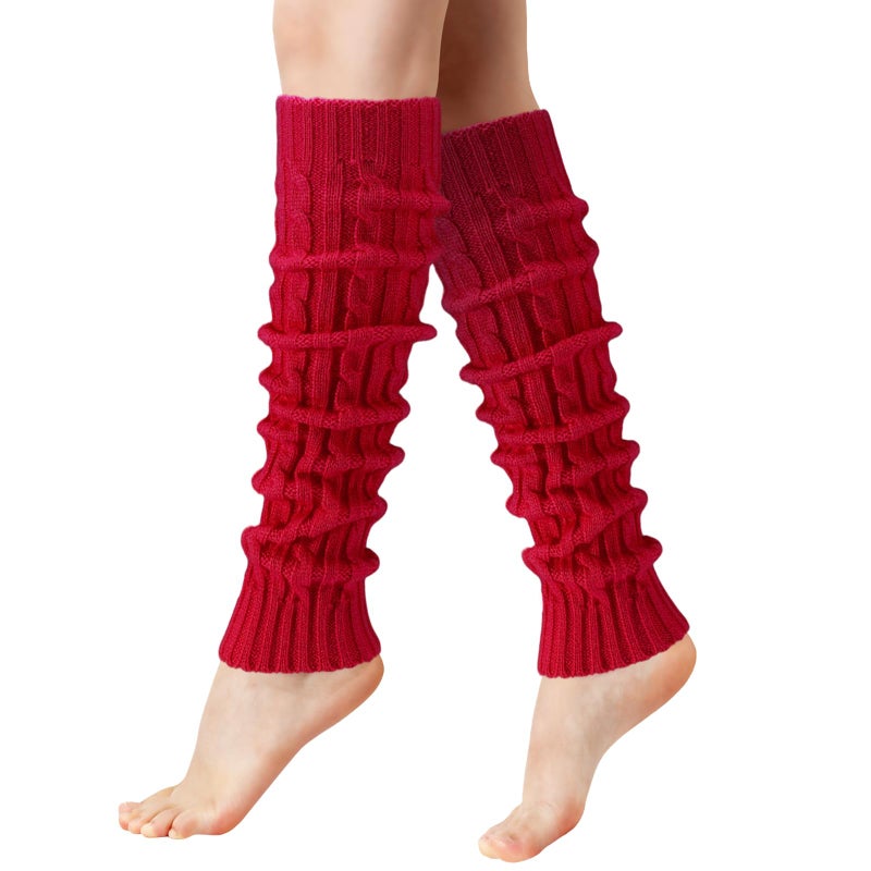 Pleneal Leg Warmers for Women - 1/2/3 Pairs Fashion Cable Knit Warm Leg Warmers 80s Accessories for Party Sports Yoga - Image 1