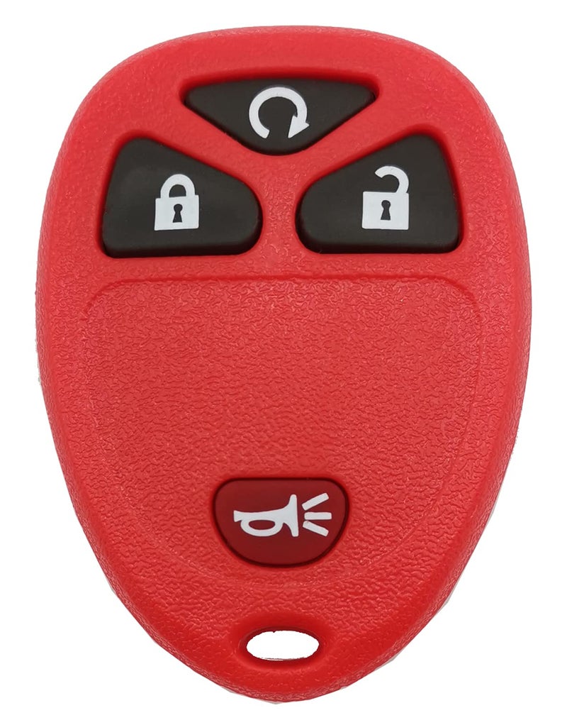 BTOZRF JACCES Replacement Key Fob Case Shell for GM GMC Chevrolet Chevy Buick 4 Buttons Pad Cover Keyless Entry Remote Car Key Casing Red - Image 3