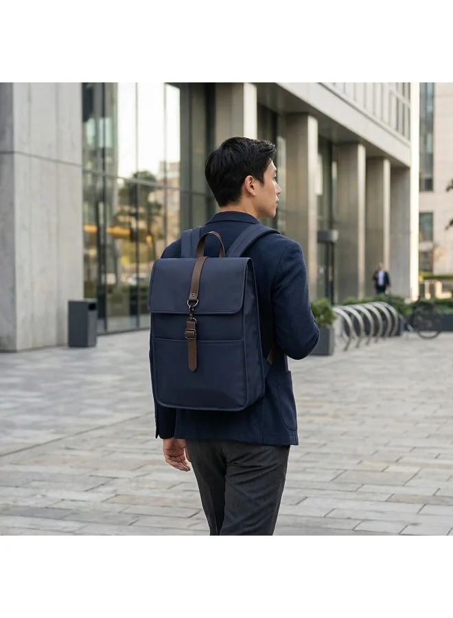 Mobcos Mobcos Back Pack Blue 813T Mobcos Back Pack Blue 813T Waterproof Anti-Theft Laptop Backpack with USB Charging Port – Premium Oxford Leather Travel Backpack for Men & Women, Stylish Slim School & Business Bag  | Best Price UAE