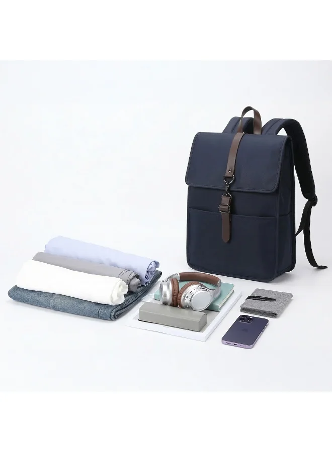 Mobcos Mobcos Back Pack Blue 813T Mobcos Back Pack Blue 813T Waterproof Anti-Theft Laptop Backpack with USB Charging Port – Premium Oxford Leather Travel Backpack for Men & Women, Stylish Slim School & Business Bag  | Best Price UAE