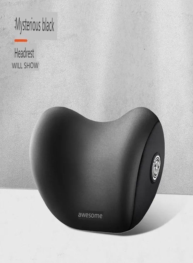 Vaigzo Neck Pillow with Memory Foam, Cervical Support Cushion for Car & Office, Adjustable Strap, Black - Image 2