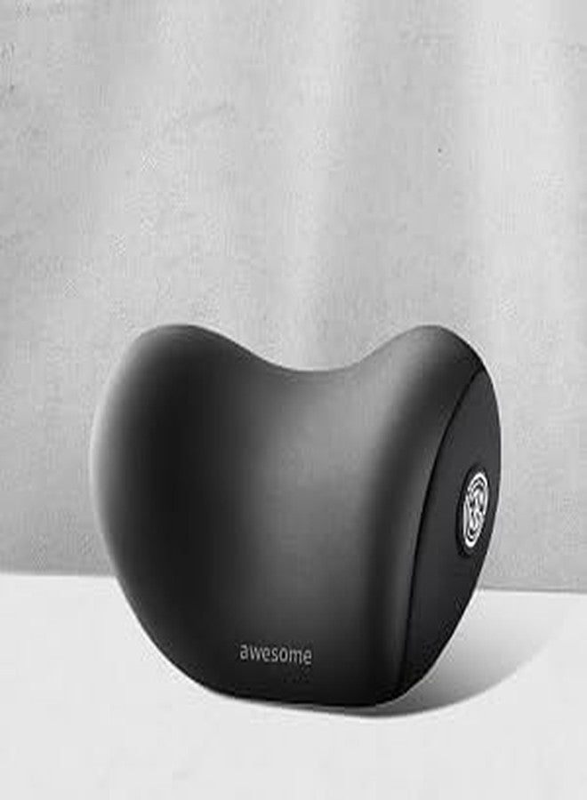 Vaigzo Neck Pillow with Memory Foam, Cervical Support Cushion for Car & Office, Adjustable Strap, Black - Image 1