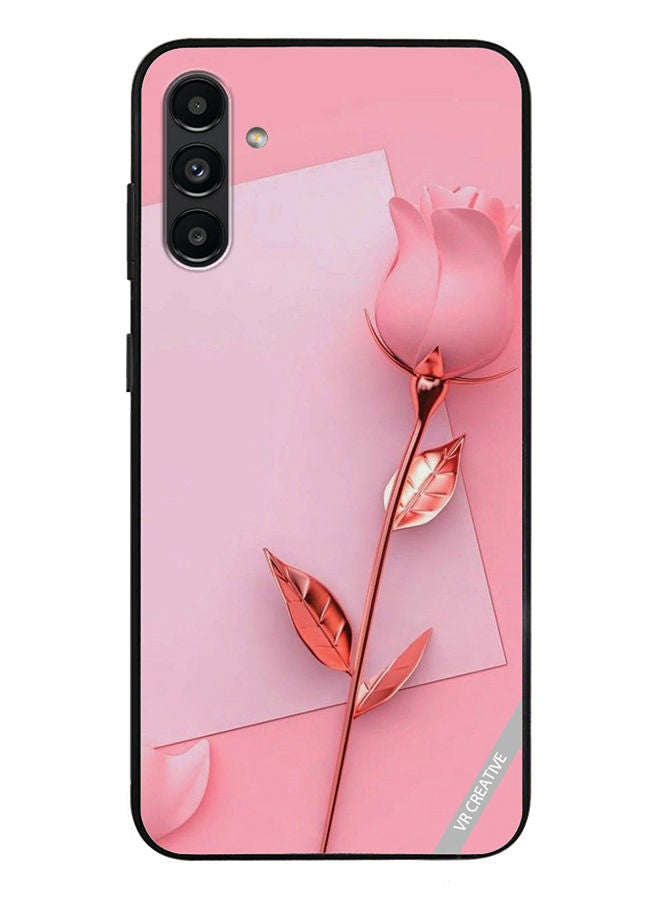 VR CREATIVE Protective Case Cover For Samsung Galaxy A13 5G Pink Rose Design Multicolour - Image 1
