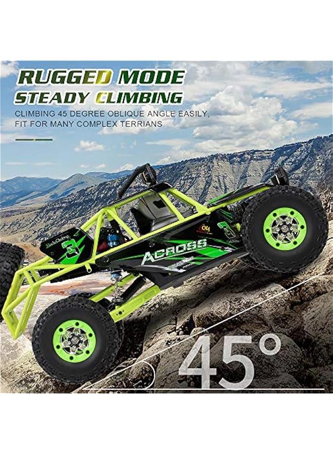 سيارة WLtoys 12428 RC، مقياس 1/12، 4WD، سرعة عالية 50 كم/ساعة، شاحنة تسلق على الطرق الوعرة بتحكم عن بعد 2.4 جيجا هرتز للبالغين والأطفال - Image 3