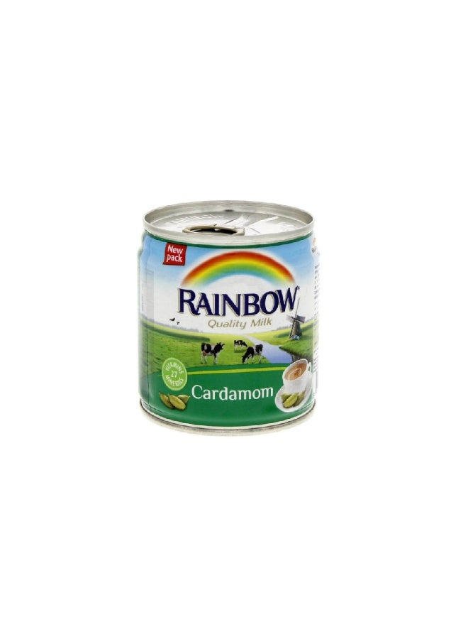 Rainbow حليب مبخر قوس قزح مع الهيل، 160 مل