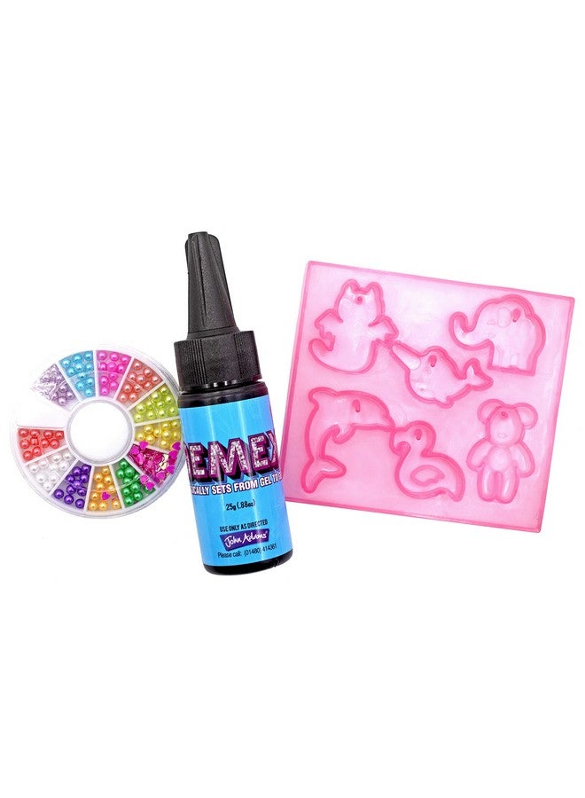 John Adams | GEMEX Refill Set: Magically Sets from Gel to gems! | Arts & Crafts | Ages 5+ - Image 3