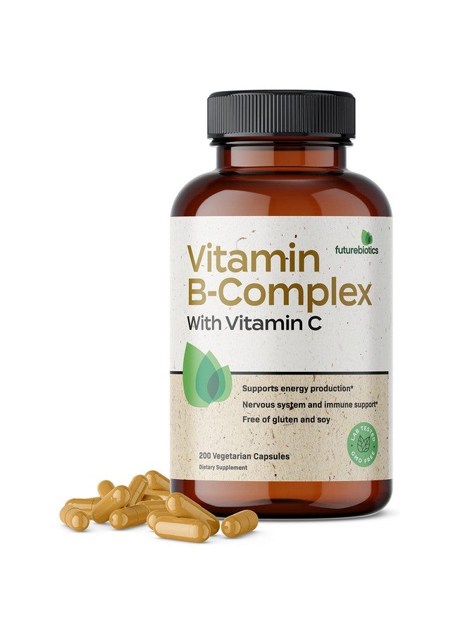 Futurebiotics Vitamin B Complex With Vitamin C Supports Energy Production Nervous System & Immune Support Nongmo 200 Vegetarian Capsules - Image 1