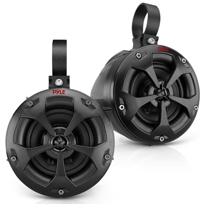 Pyle 2-Way Dual Waterproof Off-Road Speakers, 4 Inch 800 Watt Marine Grade Wakeboard Tower Speakers System, Full Range Outdoor Audio Stereo Speaker For Atv, Utv, Quad, Jeep, Boat Plutv41Bk, Black - Image 4