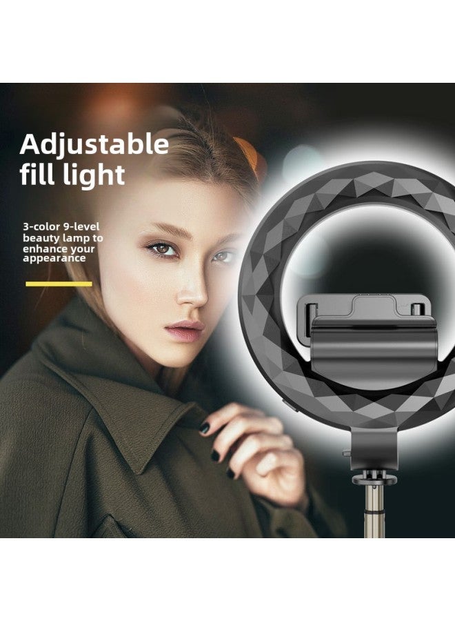 Q07 Bluetooth Selfie Stick Beauty Live Artifact Ring LED Light Mobile Phone Universal Tripod Selfie Stick-Color:Q07 Ring Fill Light ]  - Image 2