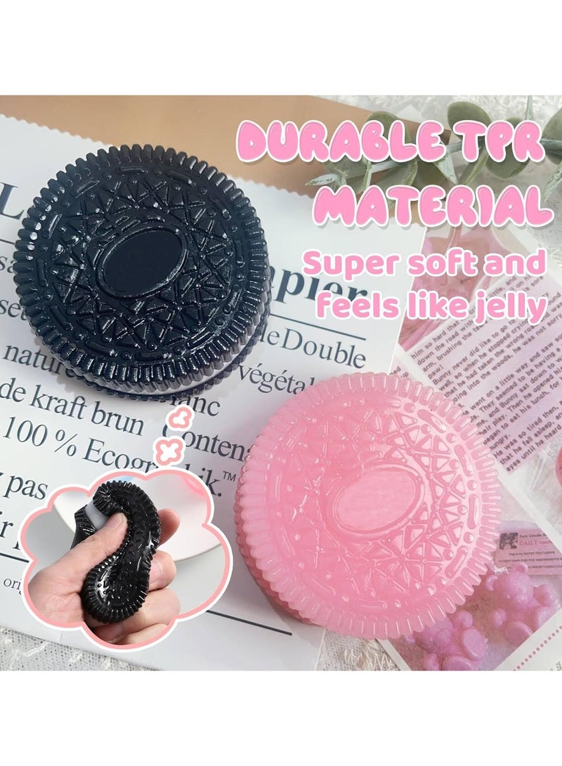 Squishy Biscuit Stress Relief Toy Fun Fidget Sensory Toy Cute Squishy Squeeze Toy Pinch Decompression Toy for Anxiety Relaxation for Adults Kids Ideal for Stress Relief Perfect Desk Accessory - 2pcs - Image 4