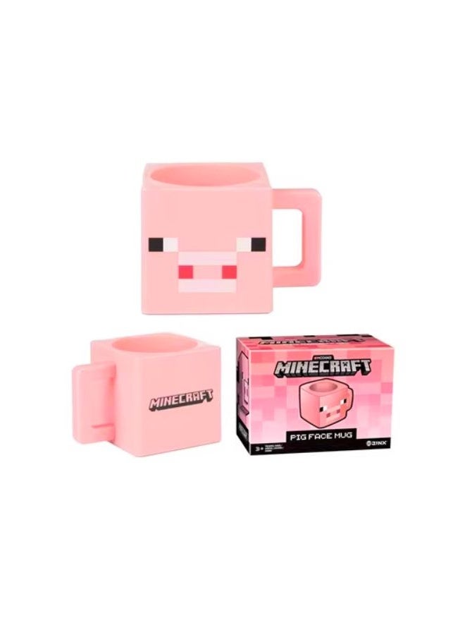 ماين كرافت كوب قهوة مربع وردي بطبعة وجه خنزير من ماين كرافت للاعبين - Image 2