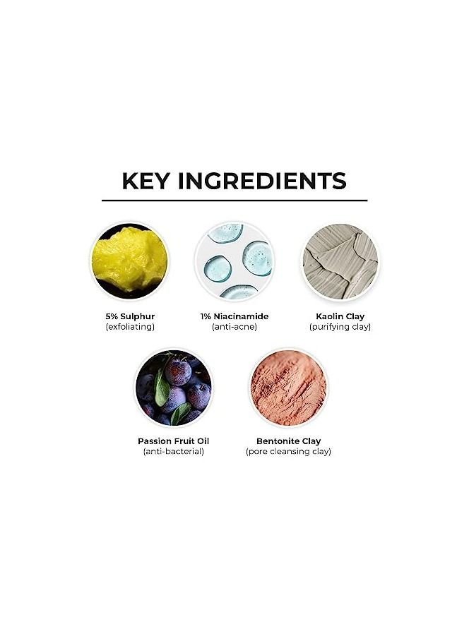Dr. Sheth's Passion Fruit & Sulphur Mask Paste for Skin Detoxifying 50g - Image 3