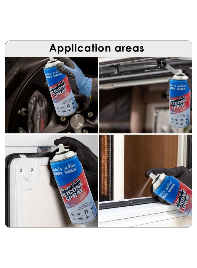 Safi WAX Combo 2 pcs Safi Wax Silicone Spray Moisturizes, Protects And Restores Elasticity for Rubber, Leather And Plastic Parts 400ml SFW-106 - Image 3