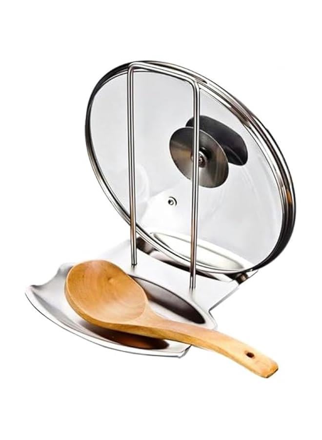 HOOKOR Kitchen Pan Lid Holder, Progressive Lid and Spoon Rest Shelf,304 Stainless Steel Pan Pot Cover Lid Rack,Multifunctional Storage Rack, Kitchen Decor Tool ﻿ - Image 3