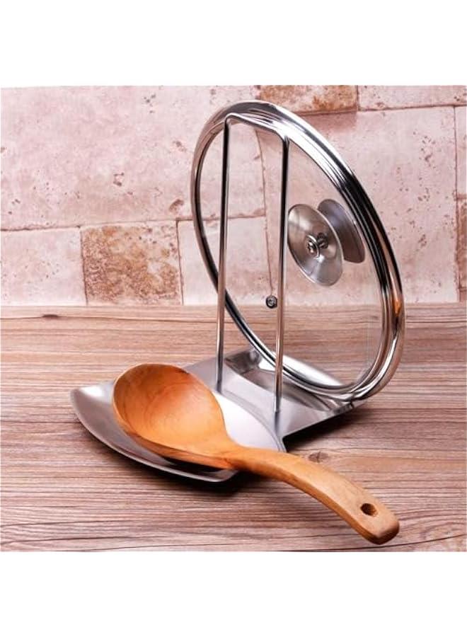 HOOKOR Kitchen Pan Lid Holder, Progressive Lid and Spoon Rest Shelf,304 Stainless Steel Pan Pot Cover Lid Rack,Multifunctional Storage Rack, Kitchen Decor Tool ﻿ - Image 4