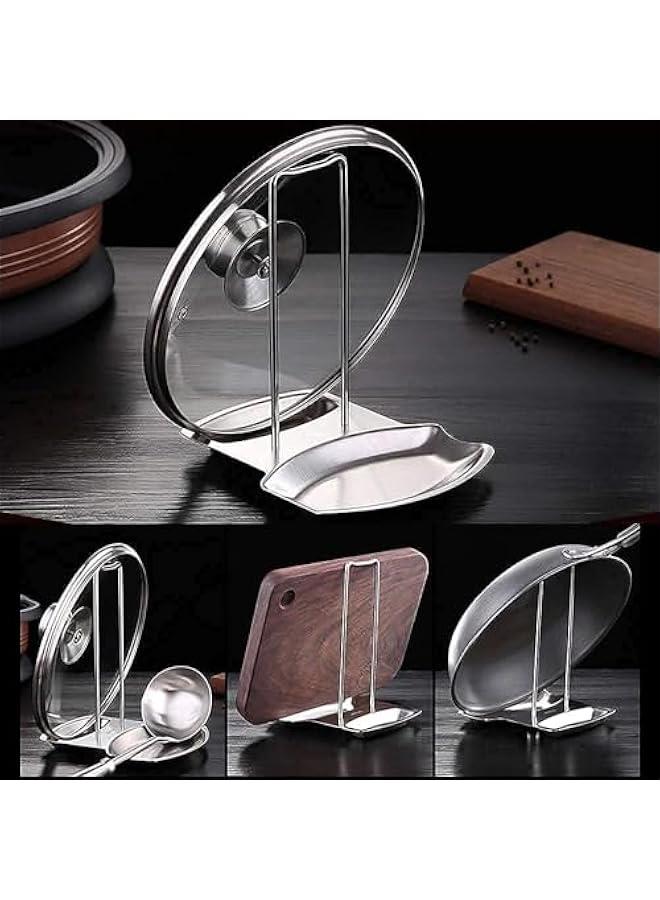 HOOKOR Kitchen Pan Lid Holder, Progressive Lid and Spoon Rest Shelf,304 Stainless Steel Pan Pot Cover Lid Rack,Multifunctional Storage Rack, Kitchen Decor Tool ﻿ - Image 5