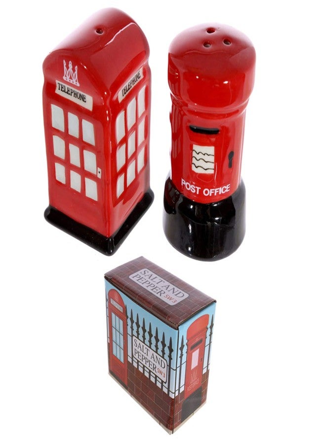 Puckator Ceramic London Salt & Pepper Set, Post & Telephone Box - Image 1