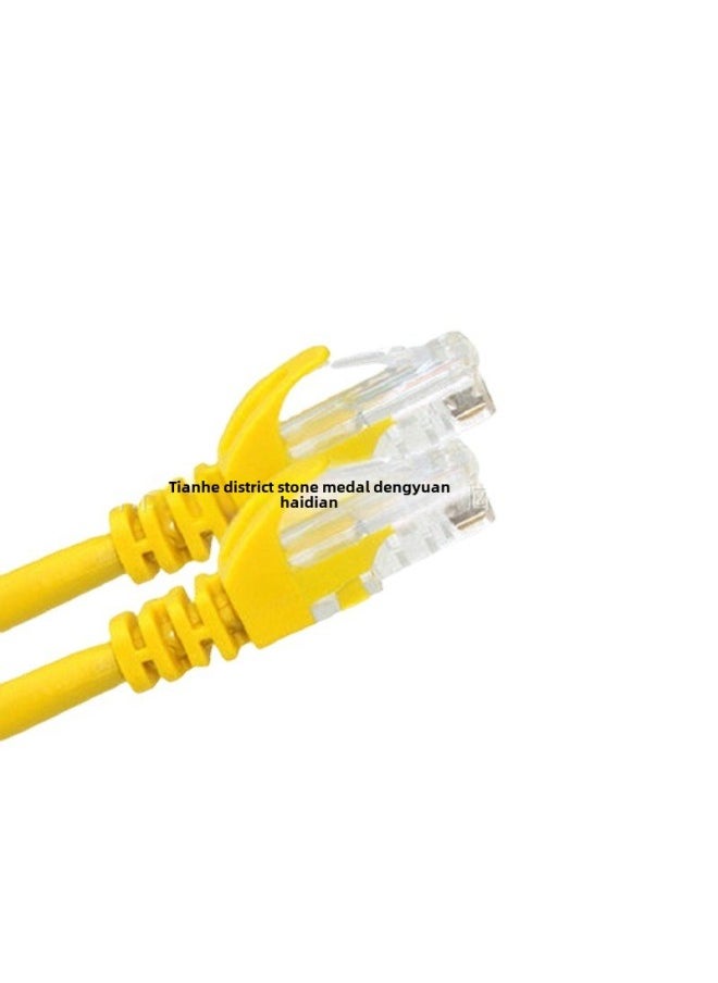 Generic Yellow Foot Meter Network Cable Five Types Of Jumper Finished Network Cable Computer Peripheral Consumables Mechanism 8-core Network Cable 8P8C-Color:Yellow Copper Clad Aluminum Foot Meter Wire-Line Length:10 M  - Image 5