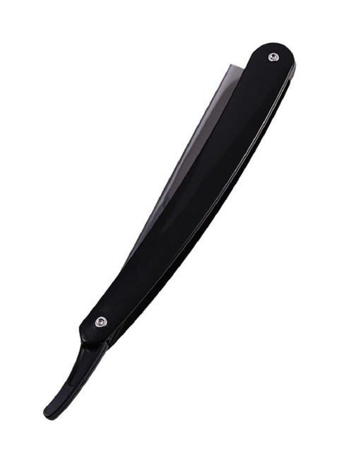 Manual Razor for Men Stainless Steel Vintage Folding Shaving Razor - Durable and Practical for Close and Stylish Shaving (Black)