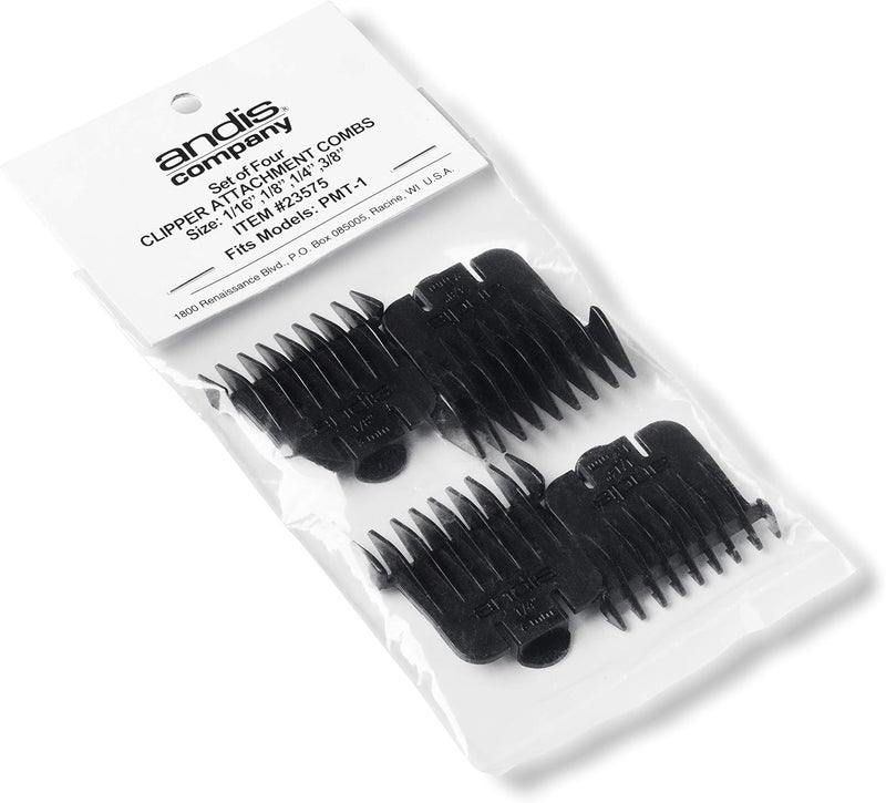 Andis SnapOn TBlade Attachment Combs 4Piece Comb Set Suitable for Hair Clipper Trimmer Professional Use Easy Clean LongLasting Sizes 15 3 6 9 mm 116 18 14 38 Black - Image 4