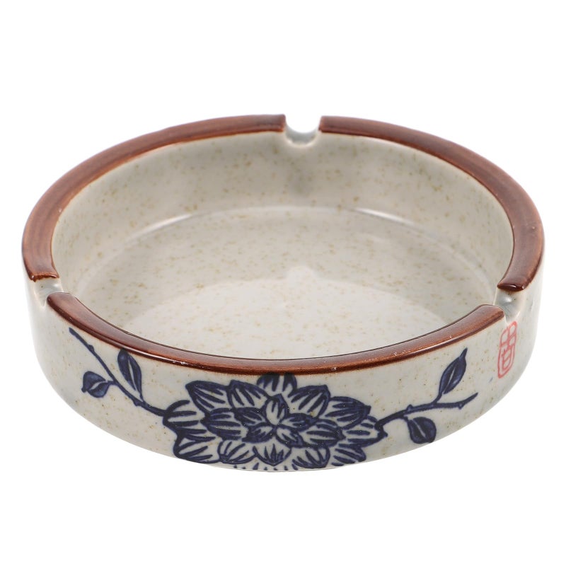 Porcelain Ceramic Ashtray Windproof Large Capacity for Indoor Patio Home Office Decorative Use - Image 2