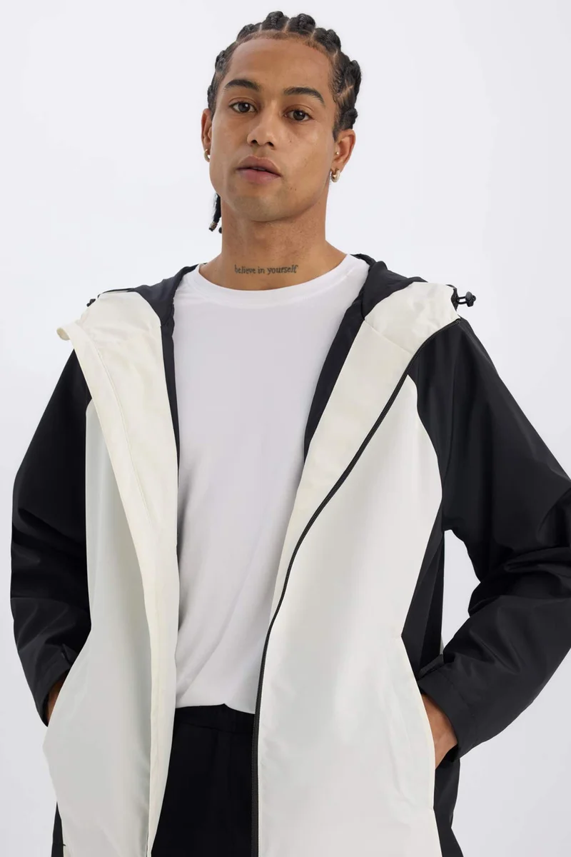 DeFacto DeFactoFit Regular Fit Hooded Zippered Waterproof Jacket