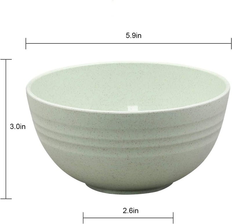 HAPYSA Unbreakable Wheat Straw Bowls, Cereal Bowls, Dishwasher & Microwave Safe Bowl Set with Sponge - Lightweigh for Cereal, Soup (Multicolor) - Image 2