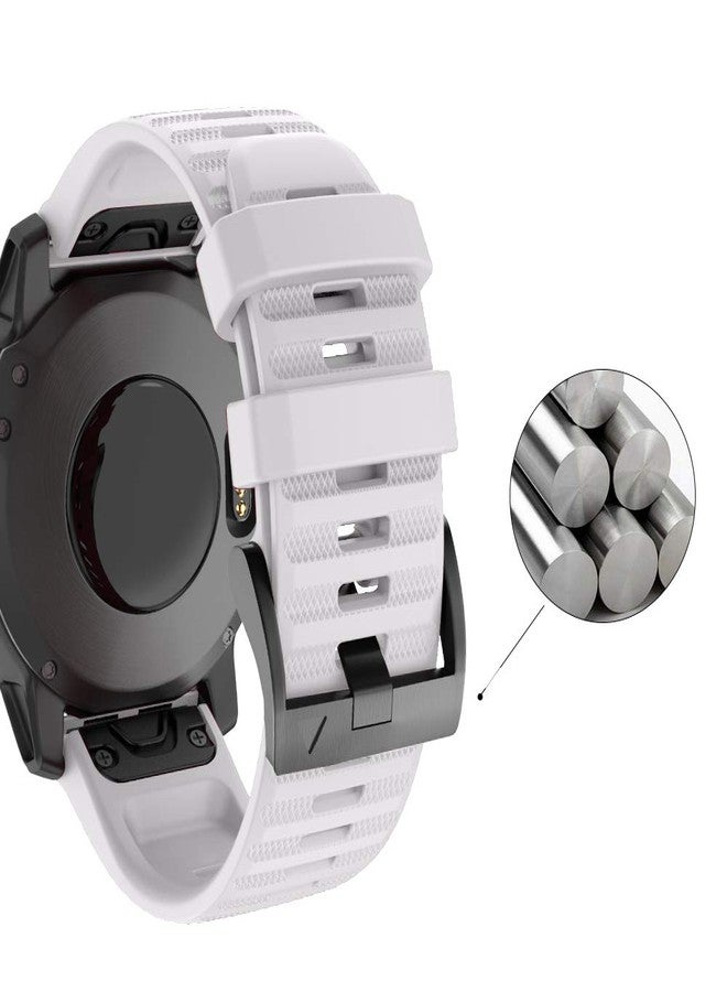 ISABAKE Watch Band for Garmin Fenix 7X/Fenix 6X/Fenix 5X, 26mm QuickFit Silicone Wristband for Fenix 8 51mm/Enduro 2/3 - Image 4