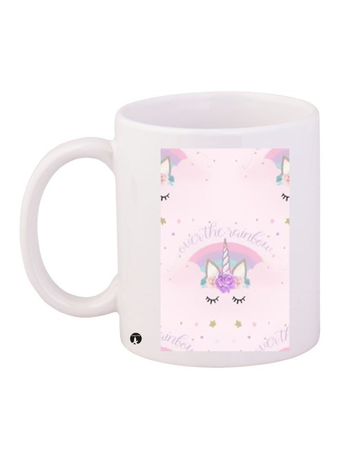 Printed Coffee Mug White/Pink