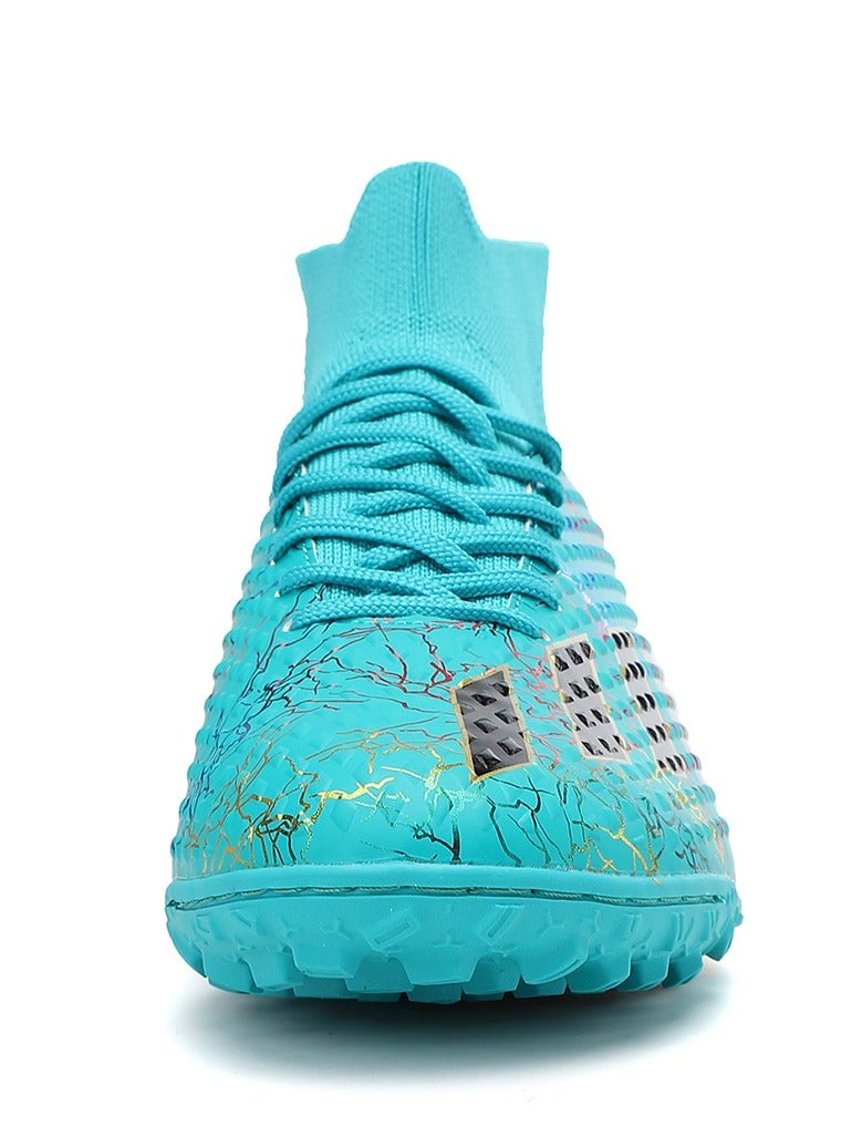SKY WING Men and Women Soccer Shoes Adults IC or IN Flat Soccer Cleats Elastic High-collar Knit Design Lightweight Training Football Shoes - Image 3
