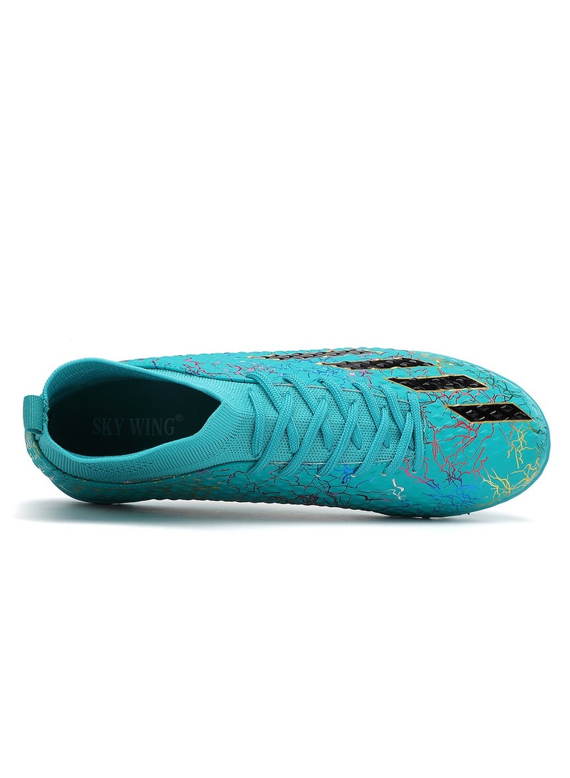 SKY WING Men and Women Soccer Shoes Adults IC or IN Flat Soccer Cleats Elastic High-collar Knit Design Lightweight Training Football Shoes - Image 5