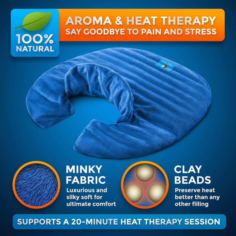 PhysioNatural Microwavable Large Neck and Shoulder Wrap â€“ Instant Relief for Muscle Pain, Tension and Stress, Stiffness, Arthritis, Migraines, and Headaches â€“ Natural Therapy with Deep Heat and Herbal Aromatherapy - Image 2