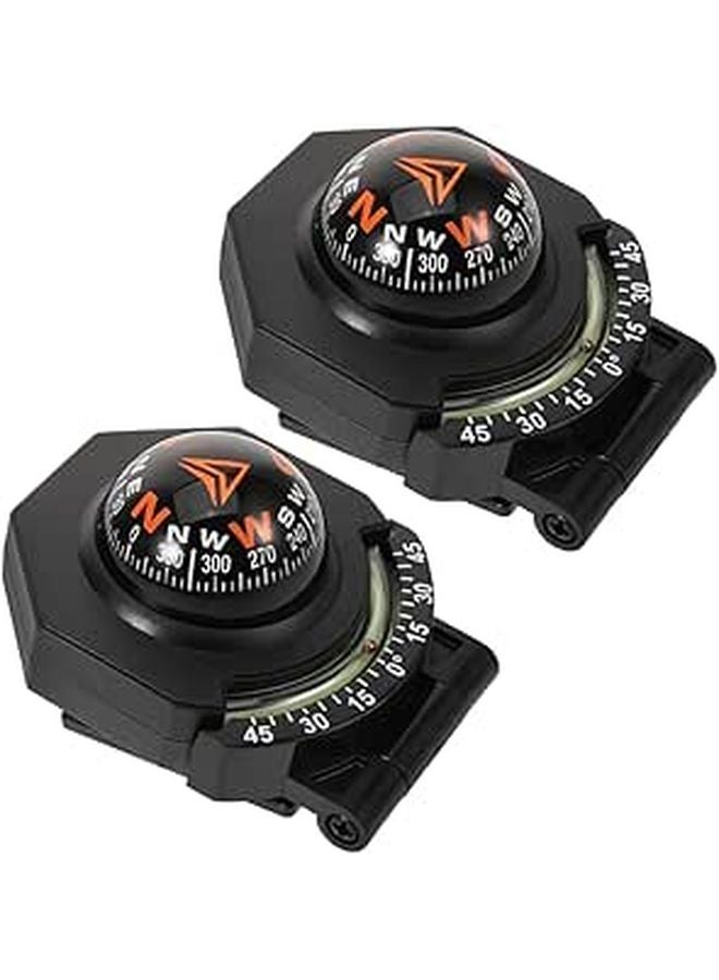 High Precision Car Dashboard Compass Ball With Inclinometer 2 Piece Set For Vehicle Navigation - Image 1
