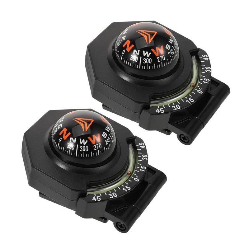 High Precision Car Dashboard Compass Ball With Inclinometer 2 Piece Set For Vehicle Navigation - Image 2