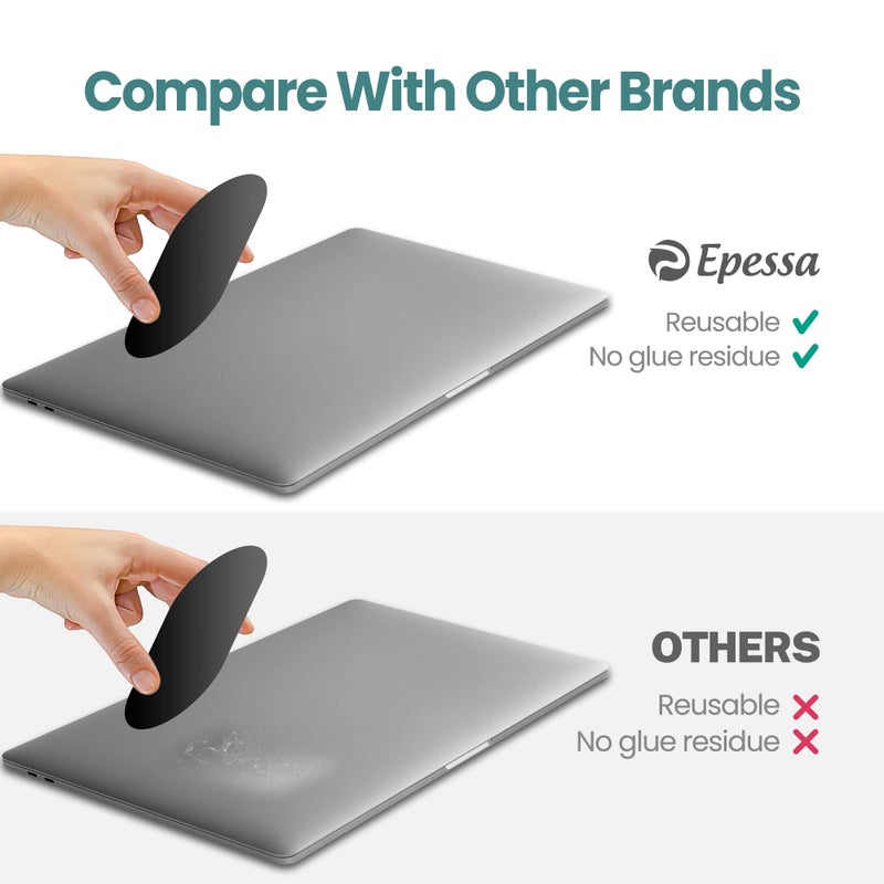 Epessa Universal Stick-On Mouse Pouch, Holder for Wireless Mouse, Sleeve for Laptop, Reusable Adhesive, No Glue Residue, Compatible with iPad or MacBook (Green) - Image 5