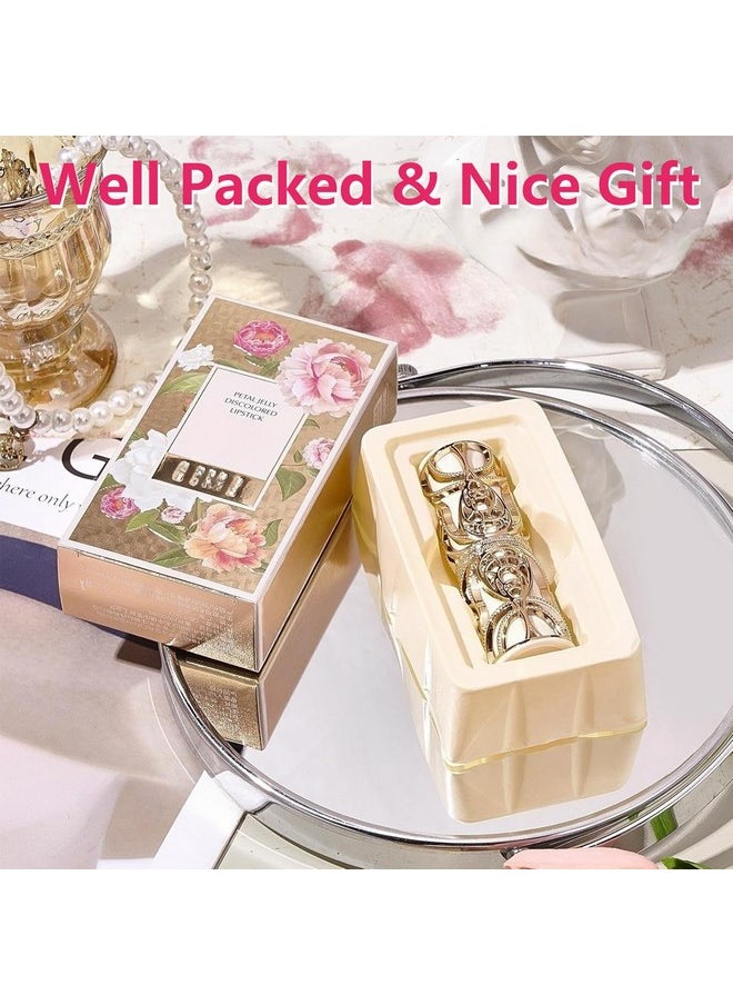 Rosarden - Color Changing Lipstick 2Pcs Korean Lip Balm Clear Lipstick With Flower Inside Moisturizing Jelly Lipstick Color Changing Lip Balmbeauty Gift Set For Women Girls(Red Rose & Pink Rose) - Image 1