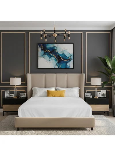 MULBERRY LIVING 100% Cotton -250 TC Serenity Solids Double King Size Fitted Bedsheet(180x200x30 cms) with 2 Pillow Covers (50 x 75 cms) - White