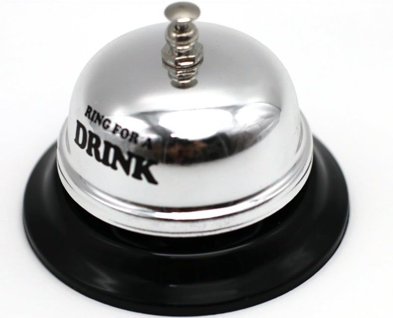 sweethome Desk Call Bell Ring for Service Great Fun Creative Novelty Gag Party Gift (Ring for a Drink) - Image 1