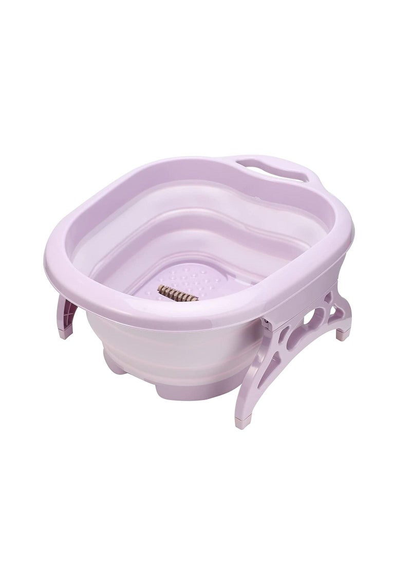 DubaiGallery Folding Foot Care Tub Portable Foot Wash Massage Bucket Travel Folding Bucket with 4 Massage Balls Bathing Feet in Winter -slip Handle Endurable Meterial - Image 3
