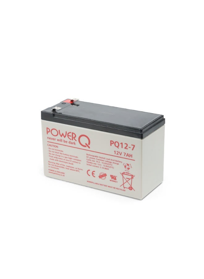 Power Q PQ12-7 12V/7AH UPS Battery - Image 2