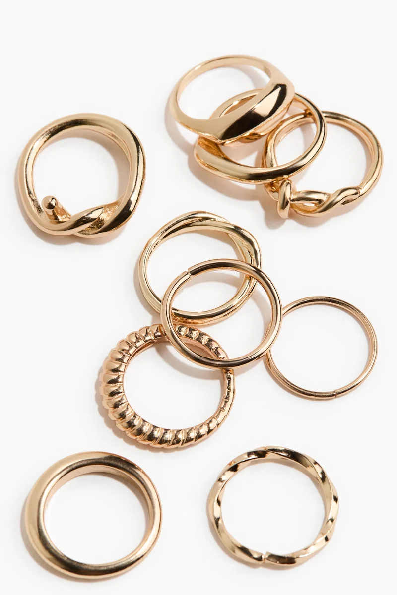 H&M 10-pack rings