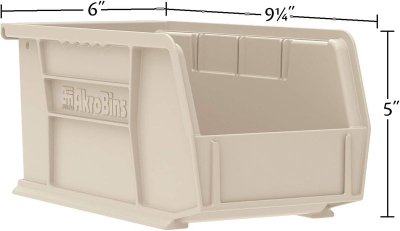 AkroMils 30237 AkroBins Plastic Storage Bins, Space-Saving Stackable Bins for Garage, Pantry, Craft Organization, 9-" x 6-" x 5-", Yellow, 12-Pack - Image 3