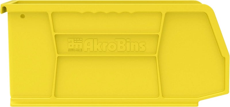AkroMils 30237 AkroBins Plastic Storage Bins, Space-Saving Stackable Bins for Garage, Pantry, Craft Organization, 9-" x 6-" x 5-", Yellow, 12-Pack - Image 2
