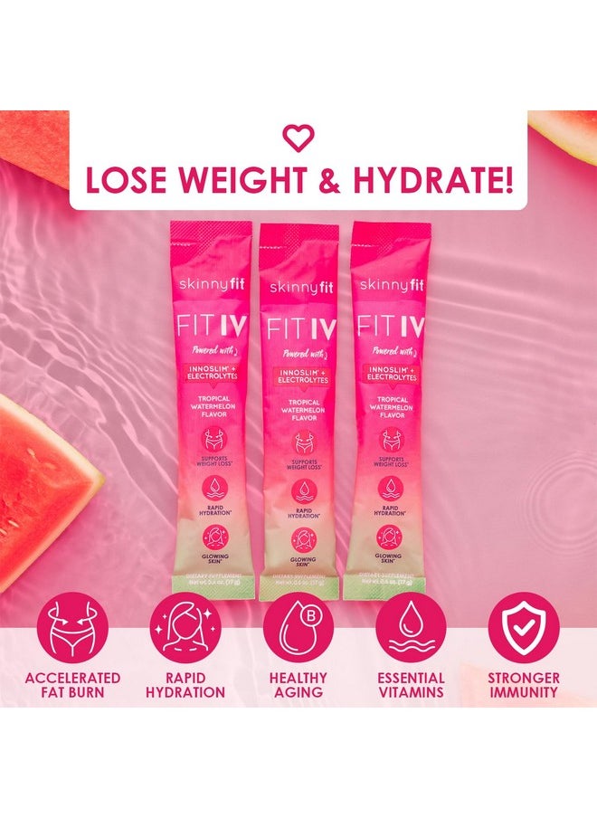 SkinnyFit SkinnyFit FIT IV Hydrating Electrolytes Plus Weight Managing Innoslim, Vitamin B12 & Vitamin C, Rapid Hydration, Healthy Aging, 24 Servings  - Image 3