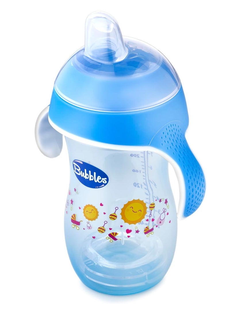 بابلز كوب طبيعي مع مقبض + حلمة سيليكون 2 في 1 متعدد الألوان 280 مل - Image 2