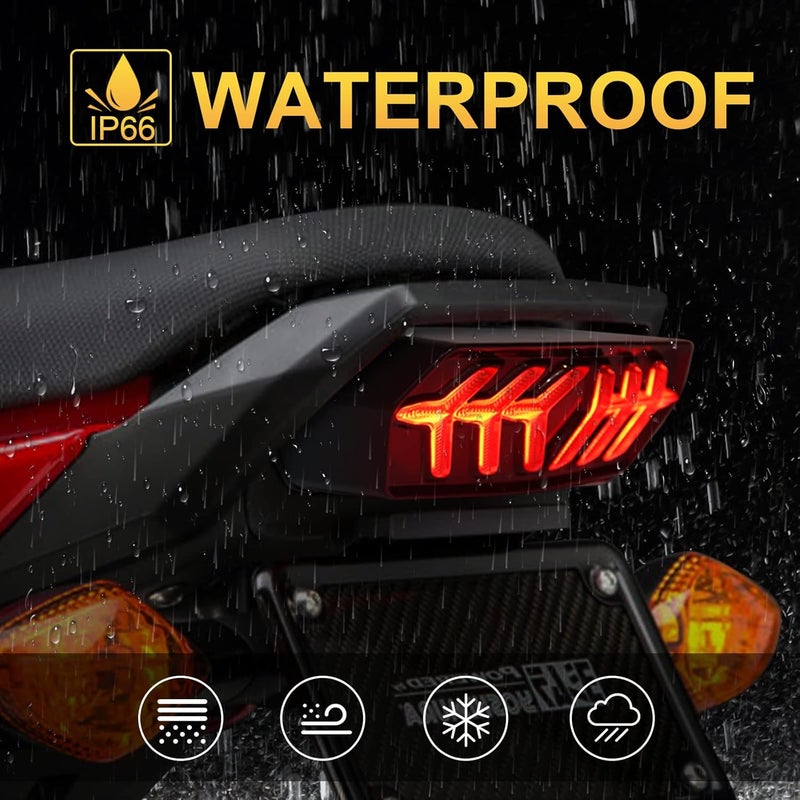 CHCSHH LED Motorcycle Tail Light with Turn Signals - Image 3