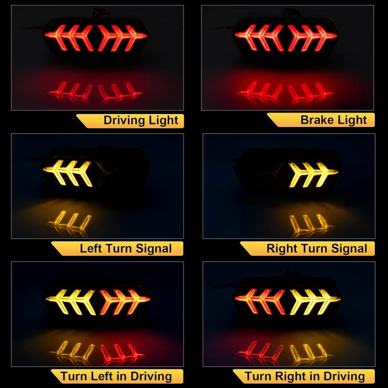 CHCSHH LED Motorcycle Tail Light with Turn Signals - Image 2