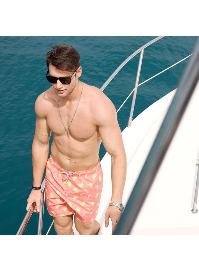 MaaMgic Mens Swim Trunks Quick Dry Swim Shorts with Mesh Lining Funny Swimwear Bathing Suits Banana Medium - Image 3